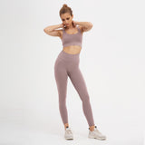 Amfeov 2 Piece Set Sportswear Workout Clothes For Women Sports Bra And Leggings Set Sports Wear Women Gym Clothing Athletic Yoga Set