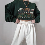 Christmas Gift Deeptown Vintage Green Hoodie Women Y2k Oversized Streetwear Graphic Sweatshirt Aesthetic 90s Retro Long Sleeve Pullover E Girl