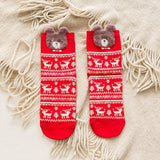 Christmas Gift Casual women socks winter christmas socks Cartoon animal reindeer bear socks cotton happy funny socks christmas gift for women