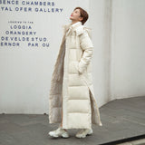 2022 Fashion Korean X-length Long Puffer Bomber Jackets Women Oversize Parka Plus Size Female Coat Basic Snow Wear Hood Ukraine