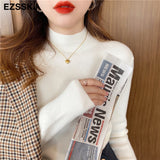 Christmas Gift Basic Turtleneck Slim Sweater Pullover Women Autumn winter Casual long Sleeve Sweater For women Female Chic Jumpers top