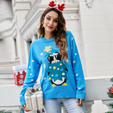 Amfeov Christmas Gift Cвитер женский Woman Pull Femme 2024 Autumn Winter Sweater Winter Clothes Women Christmas Pullovers O-Neck Jersey Mujer Tops