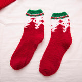 Amfeov Christmas Gift Women Sock Winter Warm Colorful kawaii Socks Soft Cotton Cute Santa Claus Deer Socks For Girl Christmas Gift socks