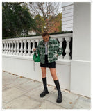 Green Plaid Fleece Outwear Fashion Warm Winter Office Ladies Jacket Coat Za 2022 Women Blazer Femme Oversize Casual Chic Tops