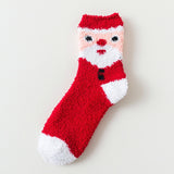 Amfeov Christmas Gift Women Sock Winter Warm Colorful kawaii Socks Soft Cotton Cute Santa Claus Deer Socks For Girl Christmas Gift socks