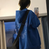 Amfeov Klein Blue Hoodie Thickened Sweater Women's Fashion Street Dress Korean Harajuku Loose Sweatshirt Hoodie Coat 2022 NEW