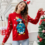 Amfeov Christmas Gift Cвитер женский Woman Pull Femme 2024 Autumn Winter Sweater Winter Clothes Women Christmas Pullovers O-Neck Jersey Mujer Tops