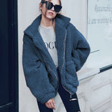 Amfeov Christmas Gift Autumn Winter Faux Fur Coat Women 2020 Casual Warm Soft Zipper Fur Jacket Plush Overcoat Pocket Plus Size Teddy Coat Female XXXL