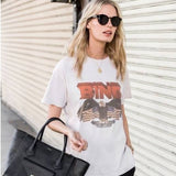 Amfeov Vintage Eagle Tee Women Graphic Rock n Roll Cotton T-shirt Tshirt Tops Femme Fashion Streetwear T-shirts 2022 Summer