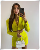 Amfeov back to school  Hollow Out Waist Blazer Jacket Office Laidies Long Sleeve Bodycon Outwear  Women Summer Robe Chemise Femme Chic Coat