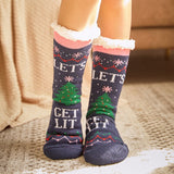 Amfeov Christmas Gift Soft Deer Cat Sheep Christmas Female Designer Sock Silicone Non-slip Women's Slippers Sock Fuzzy Socks Warm Plush Bedroom Women