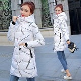 Christmas Gift Fashion Striped Female Coat Cheap Winter Coats Warm Quilted Long Autumn Jacket Hooded Parka Women Overcoat Snow Wear Plus Size