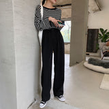 Amfeov Casual Pants Women Vintage Pure Burgundy Office Lady Long Trousers Summer Soft Elegant Pockets Minimalist Femme Chic Streetwear