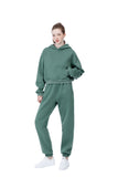 Amfeov 2024 Spring Women Hoodies Sweatshirt Tracksuit Fleece Cotton 2 Pieces Sets Pants Suits