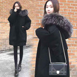 Christmas Gift Plus Size 4XL Winter Jacket Windbreaker Women Loose Long Coat Cotton Woman Clothes Parka Feminina Korean Hat Hood Free Shipping