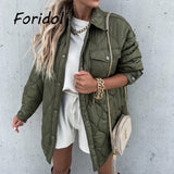 Amfeov Winter Jacket Women Quilted Coats Cotton Jacket Parkas Female Casual Loose Outwear Korean Cotton-Padded Winter Coat Outfit