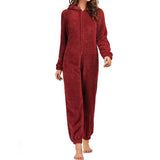 Christmas Gift Women Jumpsuit One-Piece Pajamas For Women Onesies Hooded Winter Autumn Sleepwear Coral Fleece Warm Cute Long Homewear S-5XL