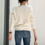 Hollow Round Neck Cardigan Short Sweater Loose Knit Jacket Single Breasted Hollow Out Knitwear Girl Sweater Coat Female Knitwear