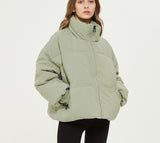 Autumn Winter Women Fashion Thick Warm Padded Parkas Coats Female Long Sleeve Pockets Coat Chic Elegant Outerwear Tops