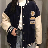 Amfeov spring and  summer new jacket women's tide loose Korean version of the all-match  baseball uniform jacket  Harajuku style 1202