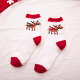 Amfeov Christmas Gift Women Sock Winter Warm Colorful kawaii Socks Soft Cotton Cute Santa Claus Deer Socks For Girl Christmas Gift socks