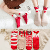Christmas Gift Casual women socks winter christmas socks Cartoon animal reindeer bear socks cotton happy funny socks christmas gift for women