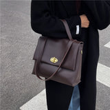Amfeov Vintage Soft Large Work Women Handbags New 2022 Trend Short Handle Brand Designer Simple Ladies Shoulder Crossbody Bags