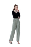 Amfeov Spring New Office Lady High Quality Elegant Casual Fashion Wide Leg Women Female Pants Hot Sales