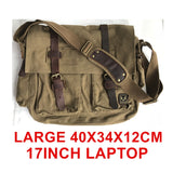 Back To School Amfeov Canvas Leather Men Messenger Bags I AM LEGEND Will Smith Big Satchel Shoulder Bags Male Laptop Briefcase Travel Handbag