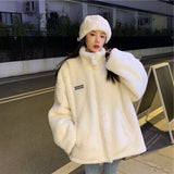 Christmas Gift Winter Thicken Warm Loose Lamb Wool Sweatershirt Oversized Women Korean Teddy Fleece Female Jackets Fashion Causal Coats Clothes