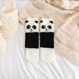 Christmas Gift Lovely Cartoon Animals in Autumn and Winter Plush and ThiCkened Warm Middle Tube Socks Sleeping Socks at Home Floor Socks