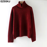 Christmas Gift autumn Winter casual cashmere oversize thick Sweater pullovers Women 2021 loose Turtleneck women's sweaters jumper