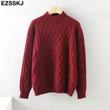 Christmas Gift Autumn Winter basic oversize thick Sweater pullovers Women 2021 LOOSE needle twist sweater pullovers female Long Sleeve