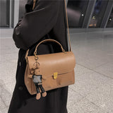 Amfeov Vintage Short Handle Tote Women Handbags Brand Designer Large Capacity Work Satchel Ladies Shoulder Crossbody Bags 2022