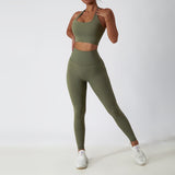 Amfeov 2 Piece Yoga Suits Yoga Clothes Women High Waist Leggings Zipper Long Sleeves Gym Workout Fitness Clothes Set Running Sportswear