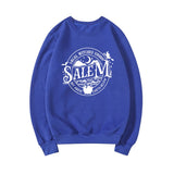Amfeov Halloween Costume Local Witches Union Salem Sweatshirt Halloween Sweatshirt Women Hoodies Witches Clothes Long Sleeve Pullovers Fall Tops Hoodie