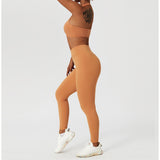 Amfeov Seamless Yoga Set Workout Outfits Women Athletic Wear 2PCS Sport Bra High Waist Shorts Yoga Leggings Sets Fitness Gym Clothing