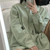 Black Friday Sales Green Blouse Women Harajuku Y2k Long Sleeve Spring Korean Style White Chic Shirts Female Vintage 2022 Casual All Match