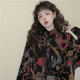 Black Friday Sales Harajuku Vintage Women's Shirt Long Sleeve Oversized 90S Aesthetic Blouse Streetwear Retro Spring Fashion Tops Gothic