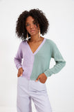 Christmas Gift Trendyol With Color Block Knitwear Cardigan TWOAW22HI0353