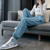 Amfeov Women's Pants High Quality Sports Pants Women's Pants Loose Sports Pants Grey Jogging Pants High Waist Casual Women's Pants