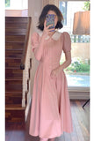 Amfeov Summer Japanese New Style Women Midi Dress Elegant Short Sleeve Party Vestidos One Piece Clothes