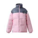 Amfeov Harajuku Fruit Green PU Skin Cotton Clothes Women's Thick 2024 Winter Korean Fashion Warm Bread Clothes Fresh Loose Coat Trend