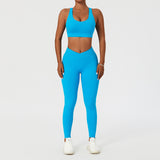 Amfeov Seamless Yoga Set Workout Outfits For Women Tracksuit 2PCS Sport Bra High Waist Shorts Yoga Leggings Sets Fitness Gym Clothing