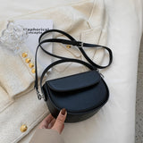 Amfeov Saddle Small Shoulder Crossbody Bags For Trends 2022 Fashion Brand Designer Short Handle Semicircular Ladies Handbags