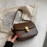Back To School Amfeov Luxury Designer Box Small Women Handbags 2022 Trend Fashion Brand Three Compartment Lock Ladies Shoulder Crossbody Bags