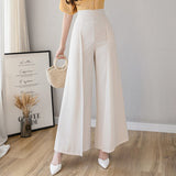 Amfeov Thanksgiving Day Gifts 2024 Spring Summer Autumn New Fashion Casual Popular Long Women Pants Woman Female OL Wide Leg Pants Py1454