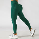 Amfeov 2023 New Seamless Yoga Pant High Elastic Sports Fitness Legging Women High Waist Gym Scrunch Butt Running Training Girl Tight