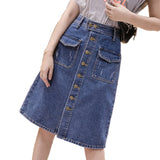 Amfeov Thanksgiving Day Gifts 2024 Spring Summer Autumn New Fashion Casual Sexy Women Skirt Woman Female OL Denim Skirt Py1583