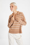 Christmas Gift Trendyol Polo Collar Knitwear Sweater TWOAW22KZ0735